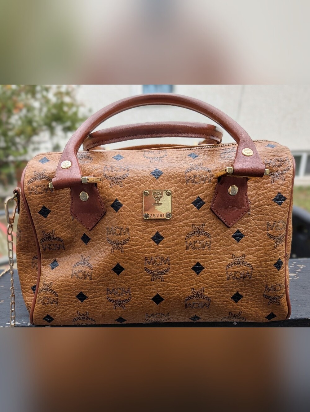 Authentic Vintage MCM Michael Cromer Munich Visetos Boston Bag (26cm Size)